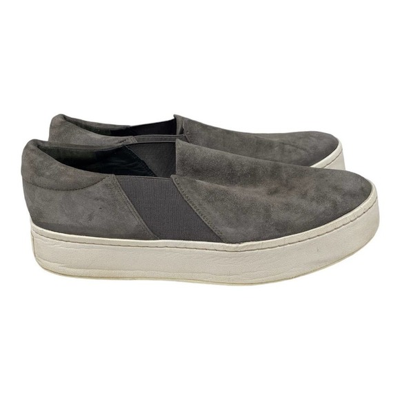 Vince Women's Warren Slip On Gray Suede Leather Loafer Sneakers- Size 8.5 - Picture 3 of 8